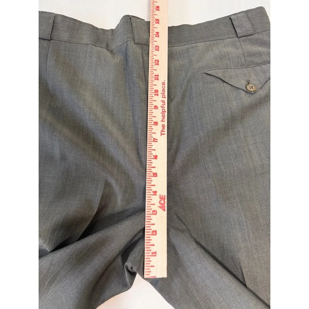 Gianni Versace VTG Mens Gray 100% Lana Wool Triple Pleated Trousers Italy 31x30